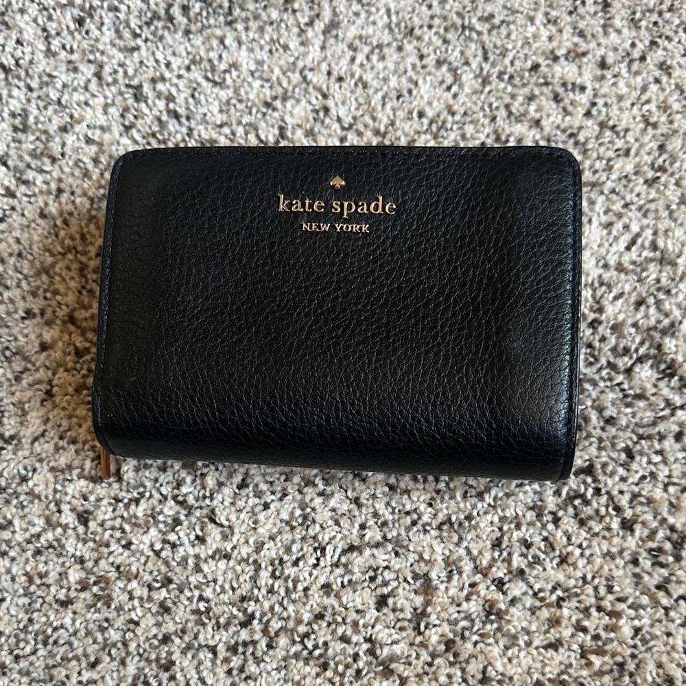 Kate Spade Black Textured Wallet